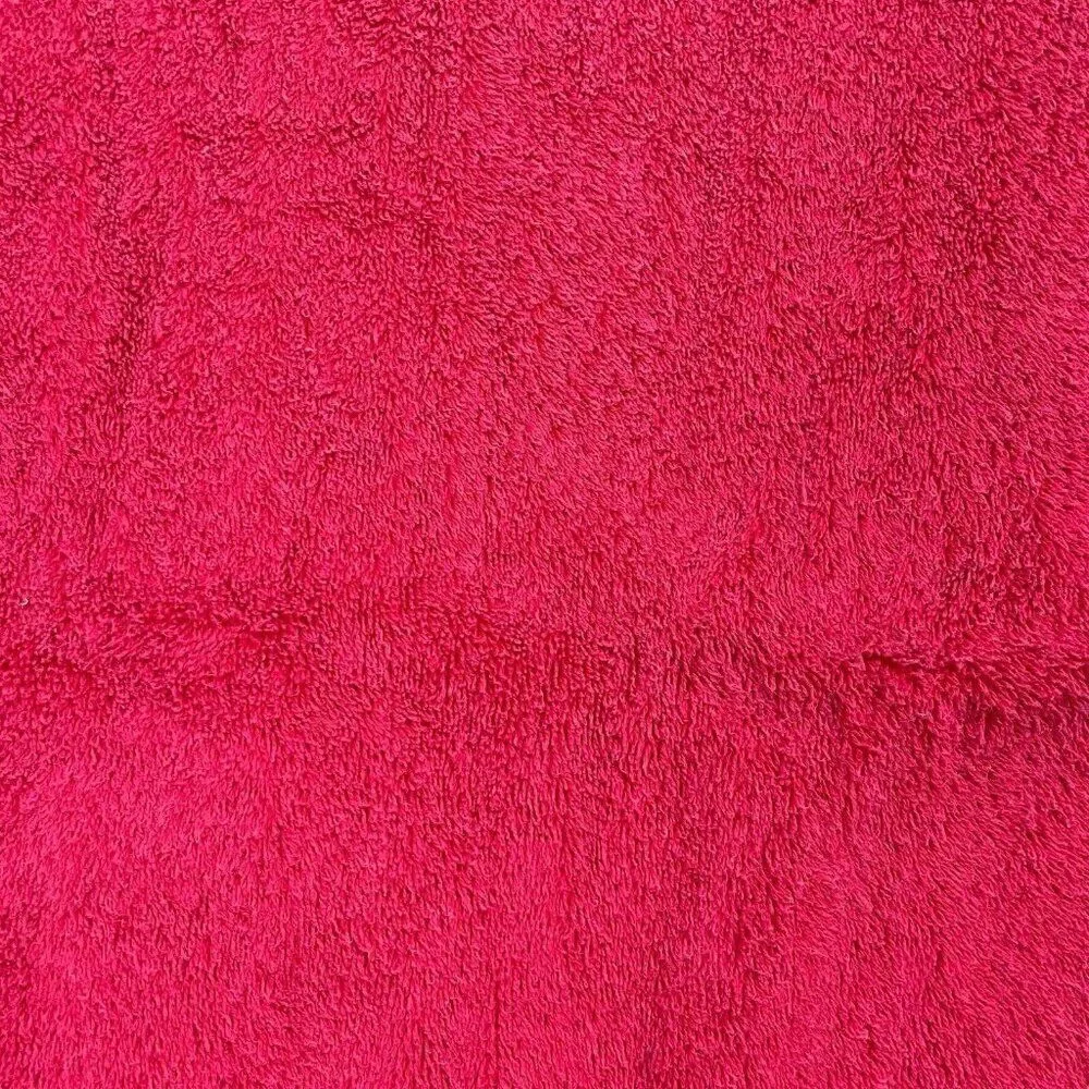 Vintage 1980s Royal Velvet Fieldcrest Red Cotton Bath Towels Set 2 USA 48 x 27
